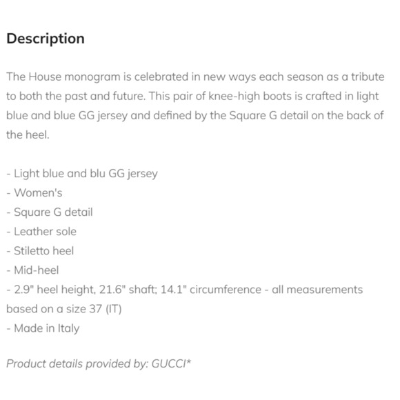 Gucci Knee High Boots 37/ US 7 GG Supreme Blue Knit Socks Pull On NIB - Picture 13 of 13